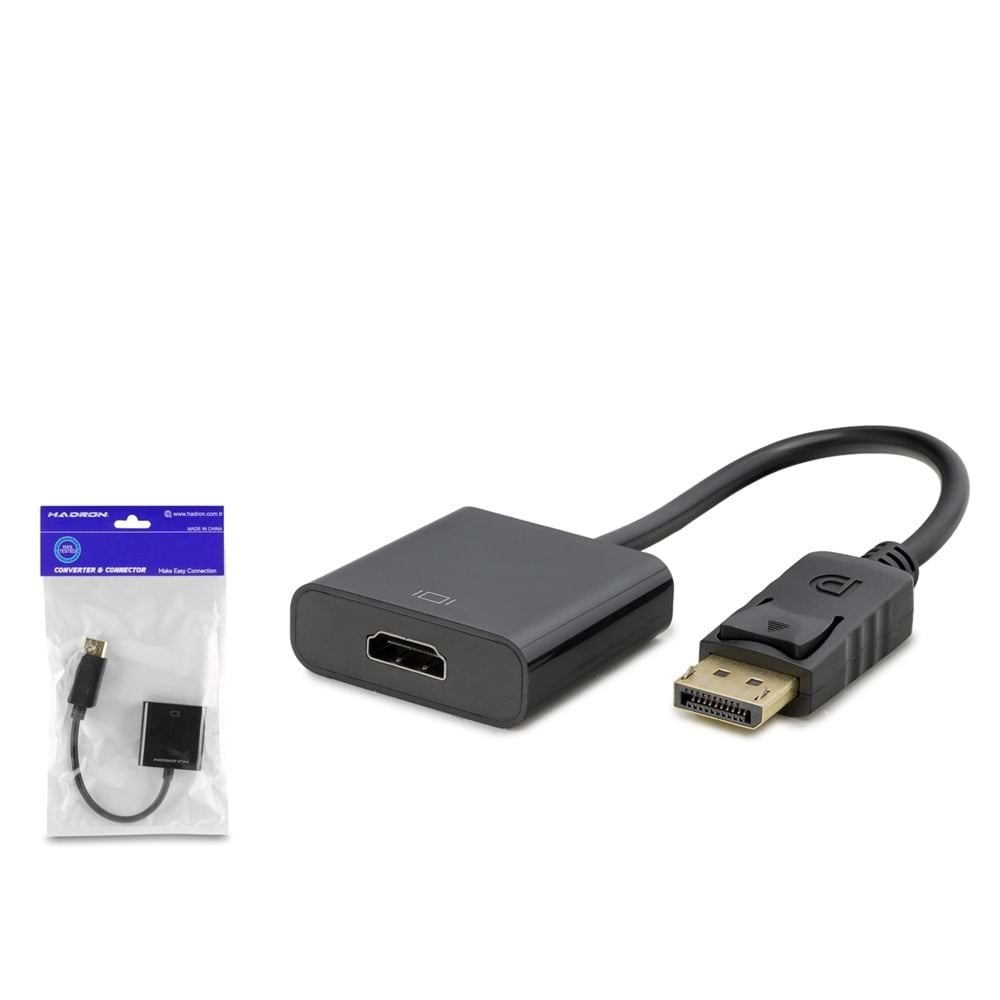 HADRON HDX7873 DisplayPort to HDMI Görüntü Dönüştürücü 4K 30 Hz Siyah
