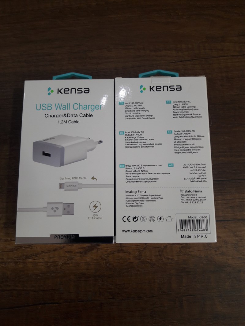 KENSA KN60 IPHONE USB ŞARJ VE VERİ KABLOSU 10W 2.1A