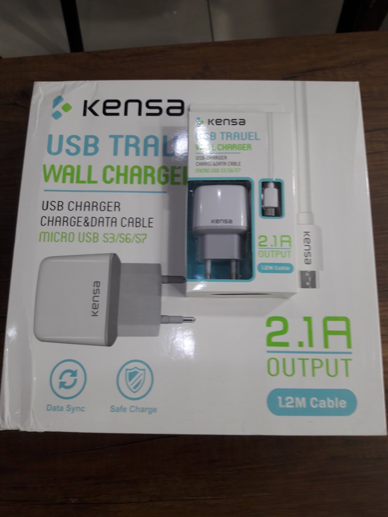 KENSA USB ŞARJ VE DATA KABLOSU 2.1 AMPER 1.2 METRE