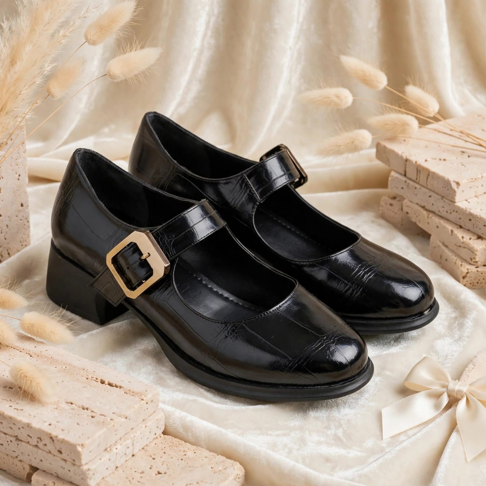 0198 161-1000 SİYAH CROCO