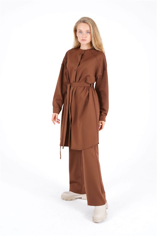 ENSEMBLE CHIC DÉCONTRACTÉ MARRON
