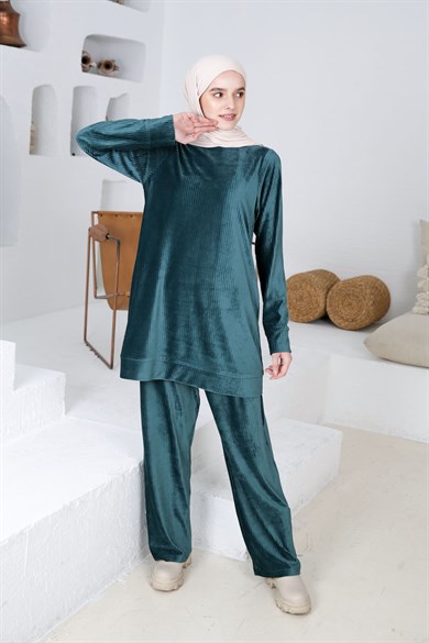ENSEMBLE VELOURS ÉMERAUDE