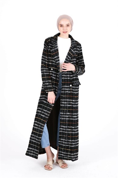 manteau long en tweed