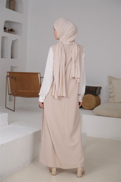 ROBE SANS MANCHES NUDE