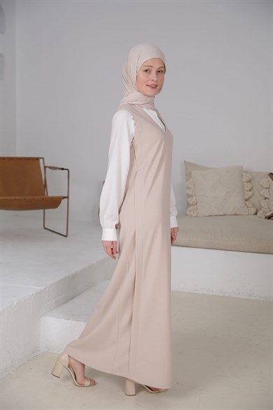 ROBE SANS MANCHES NUDE