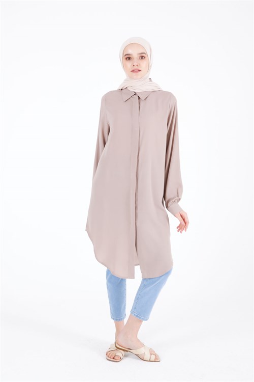 TUNIQUE CHEMISE TAUPE