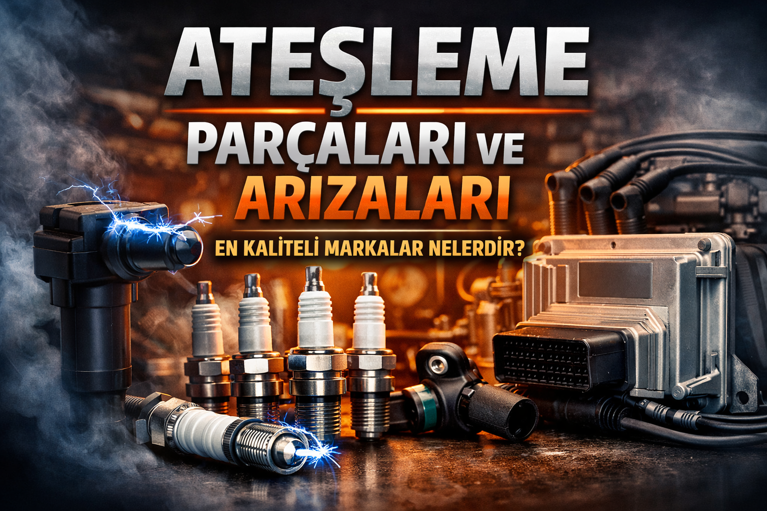Ateşleme sistemi parçaları buji ve bobin görseli