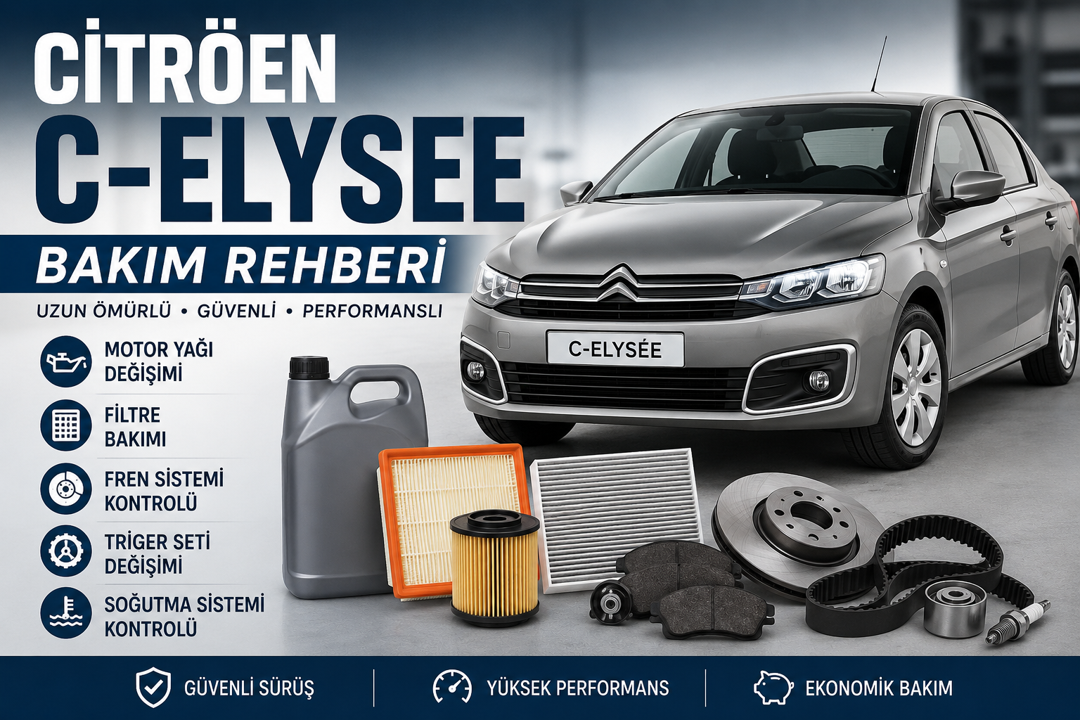 Citroën C-Elysée bakım rehberi kapak görseli