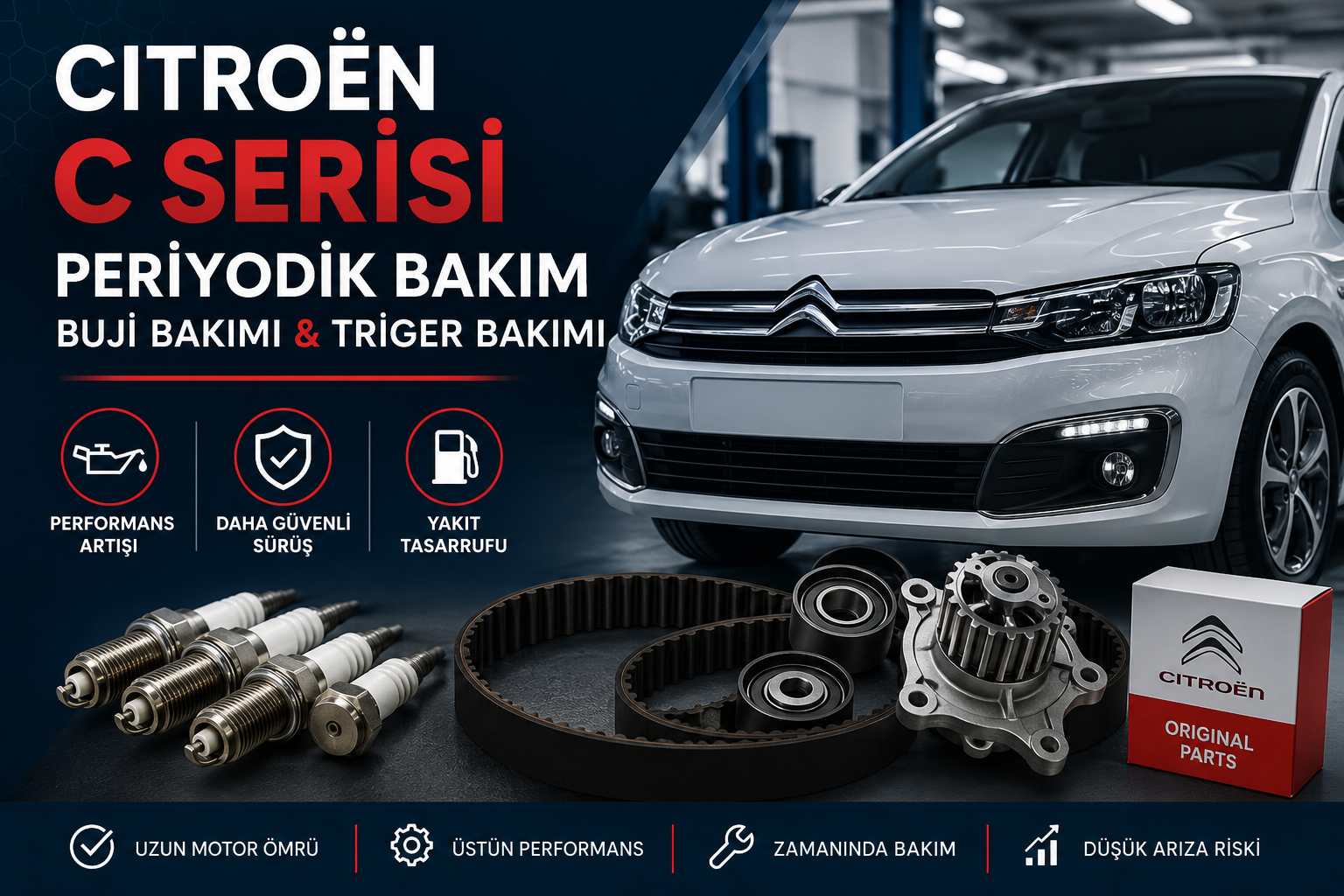 Citroën C Serisi Periyodik Bakım Buji ve Triger Bakımı