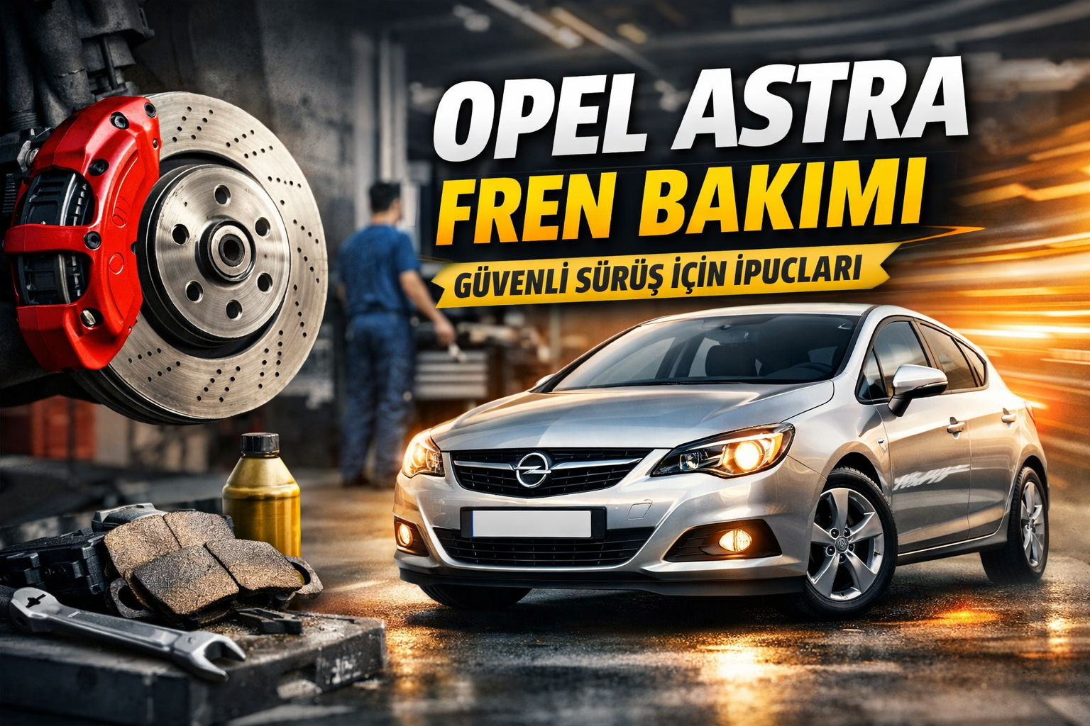 Opel Astra fren bakımı fren balatası ve fren disk kontrolü