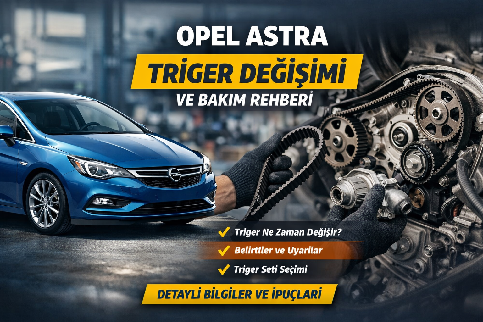 Opel Astra triger seti değişimi ve bakım işlemi