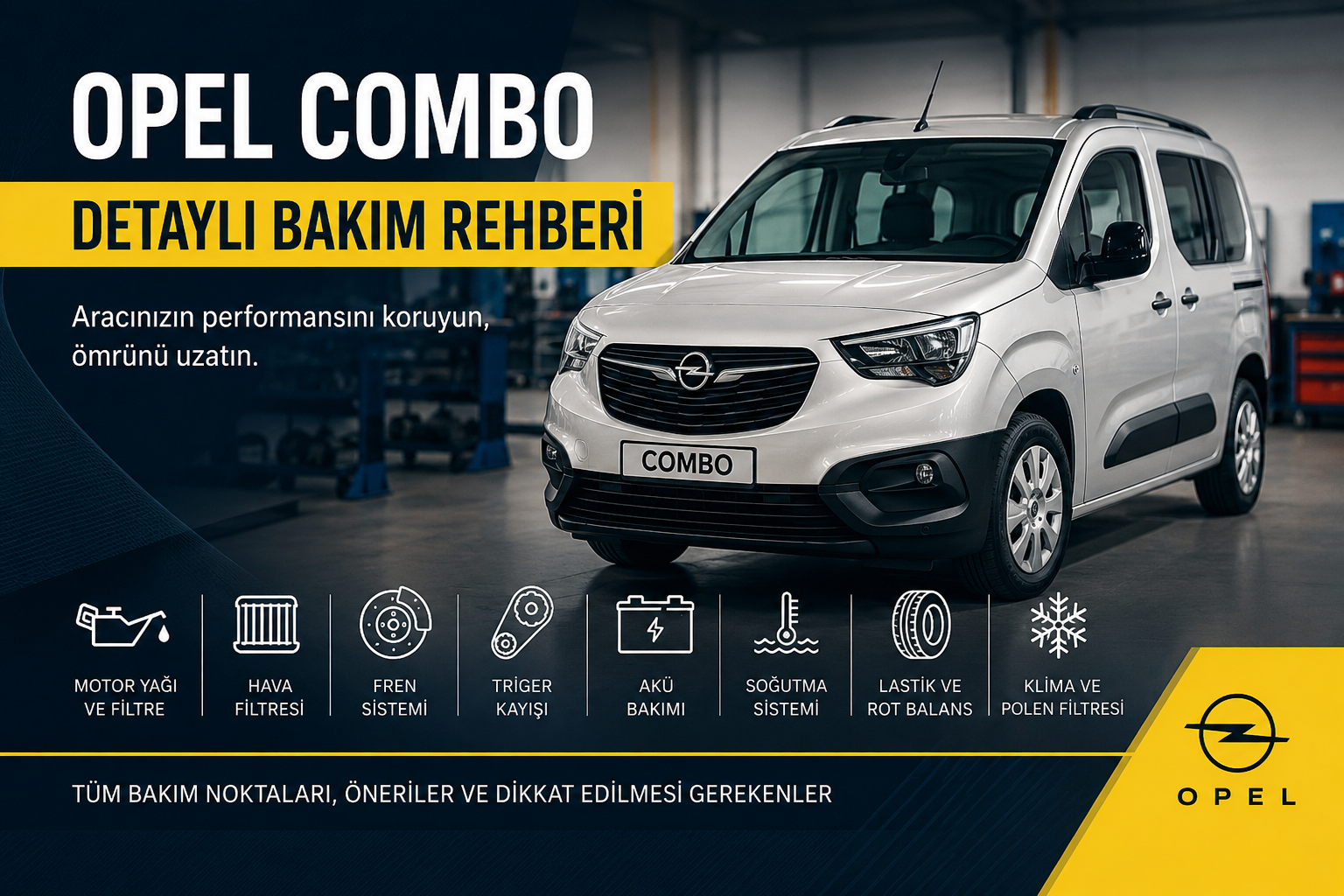 Opel Combo detaylı bakım rehberi kapak görseli