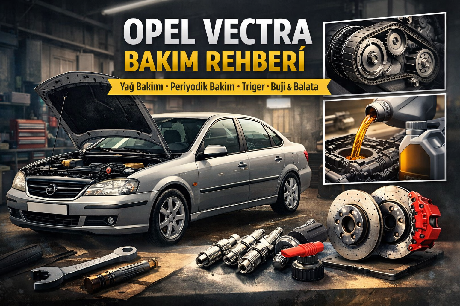 Opel Vectra bakım rehberi yağ triger buji balata görseli
