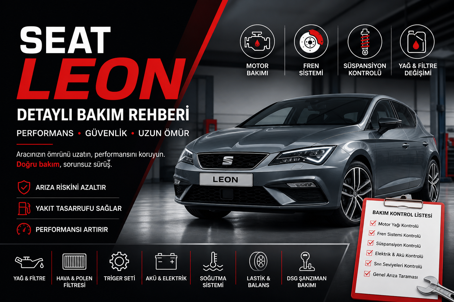 Seat Leon detaylı bakım rehberi kapak görseli