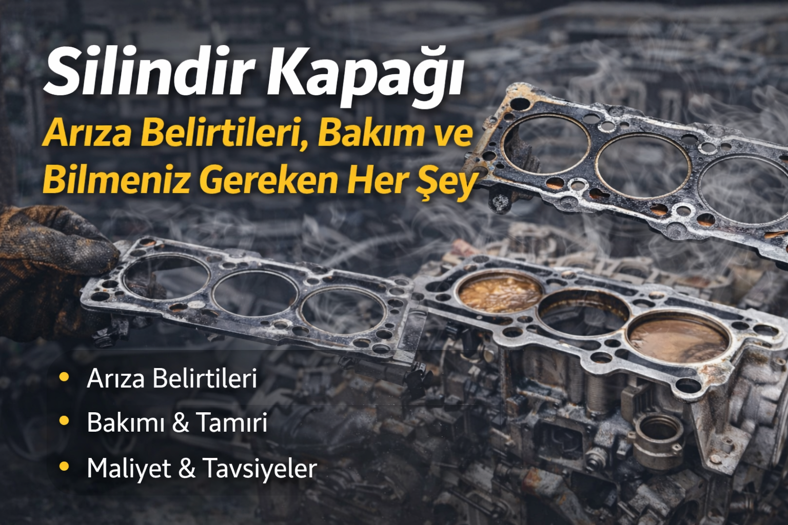 Silindir kapağı arızası ve kapak contası hasarı görseli