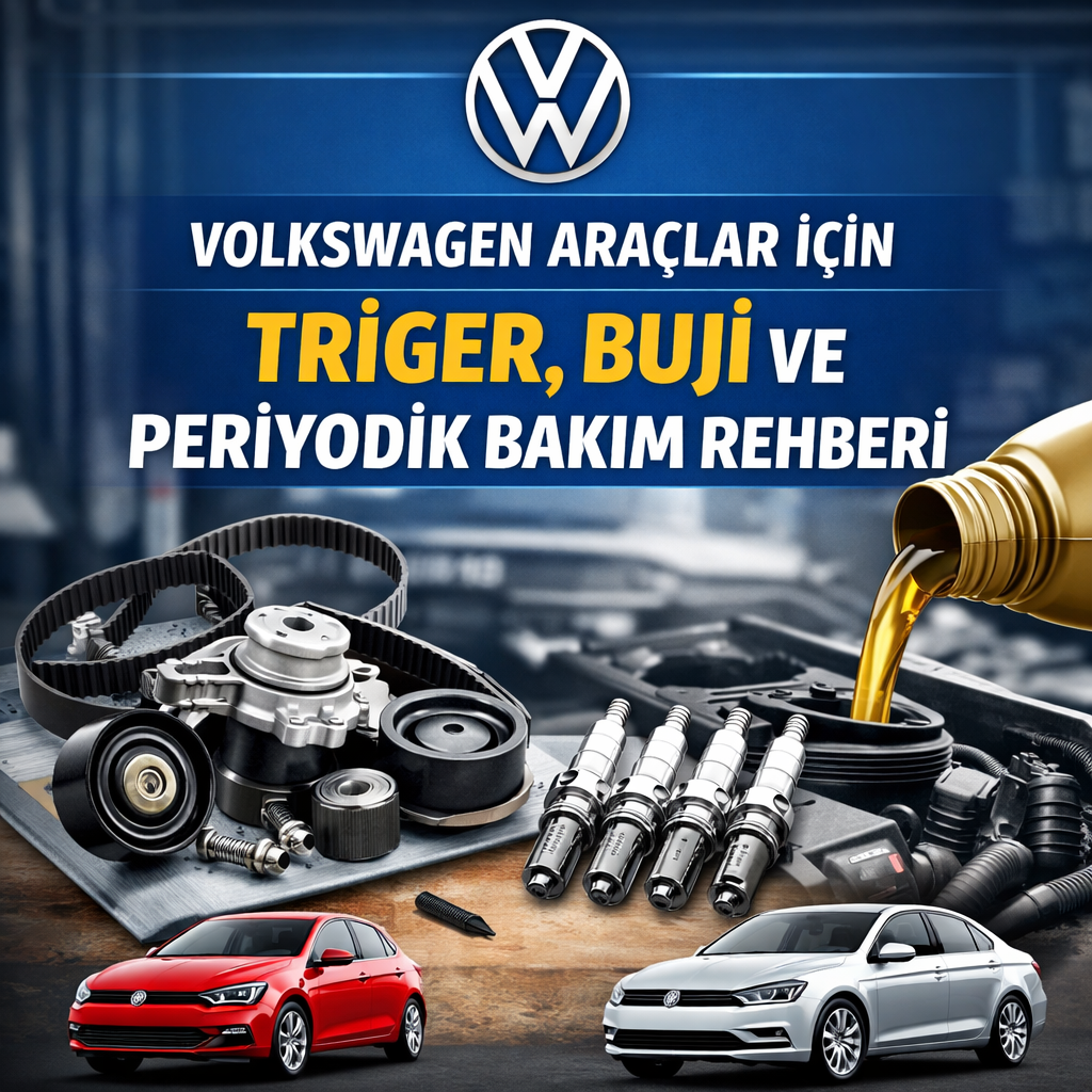 Volkswagen araçlar için triger buji ve periyodik bakım rehberi kapak görseli