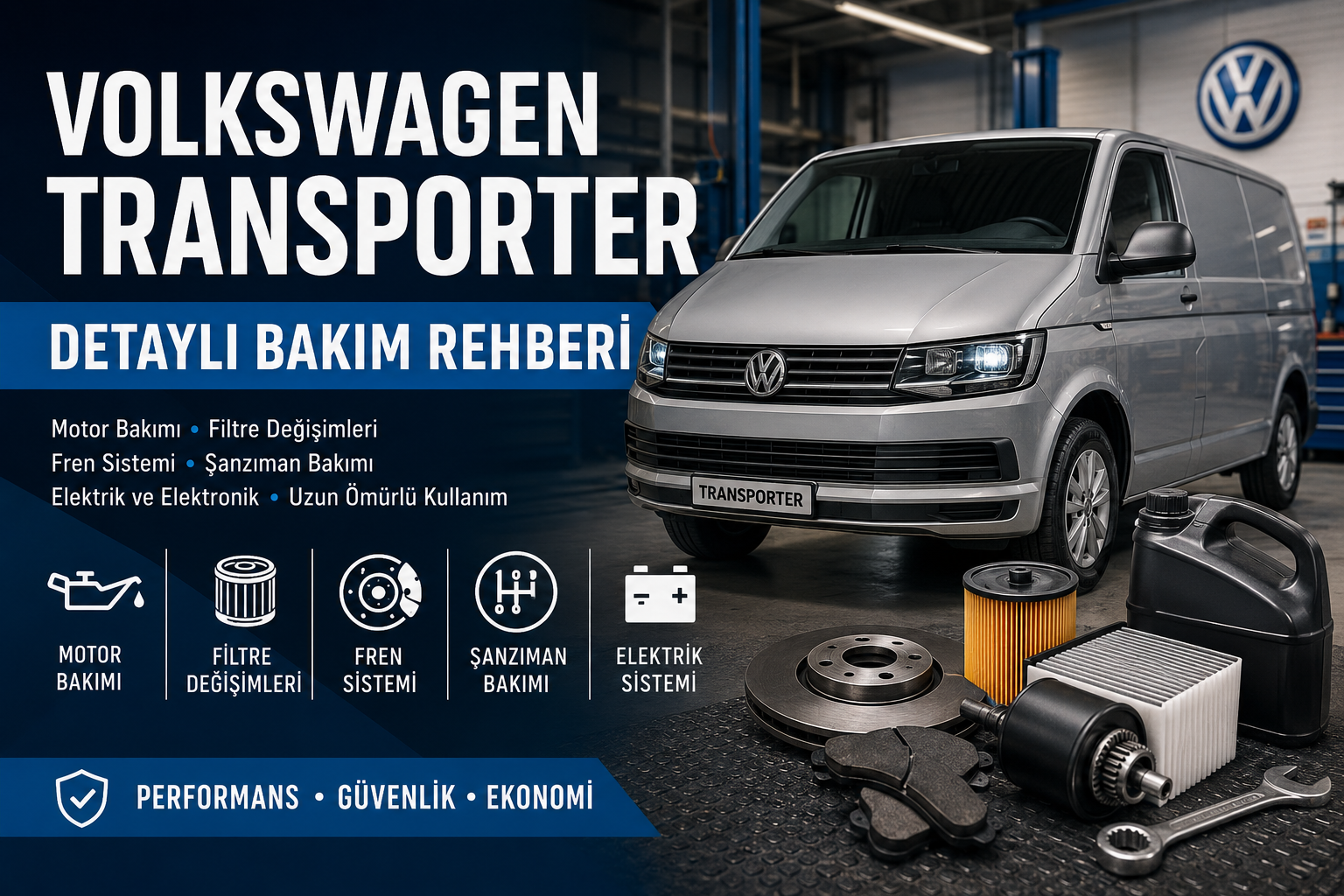 Volkswagen Transporter detaylı bakım rehberi kapak görseli