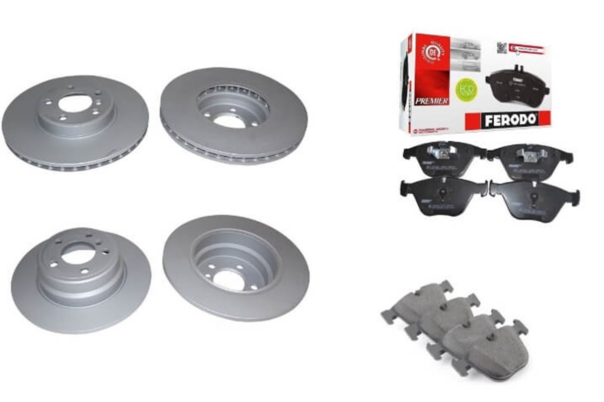 Bmw X5 Seri E53 Kasa 3.0d Ön Ve Arka Fren Disk Balata Seti Ferodo Marka 34116794300-34116761252-34216761248