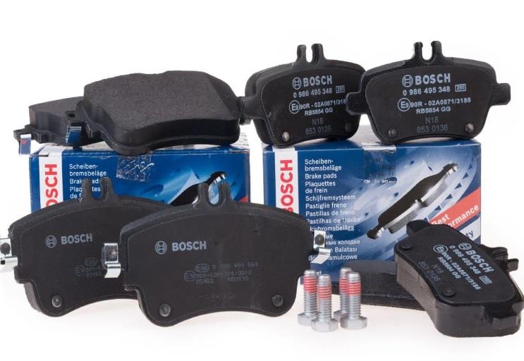 BOSCHMercedes W246 Kasa Ön Ve Arka Fren Balata Seti Bosch Marka A0084200420-A0074209520A0084200420-A0074209520
