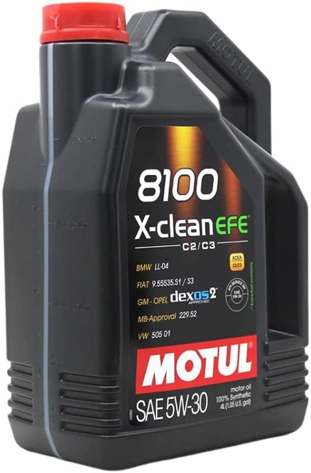 MOTUL 8100 X-Clean EFE 5W30 Dexos2 Partiküllü Motor Yağı 4 LT |  Yedekparcabudur | MOTUL 8100 X-Clean