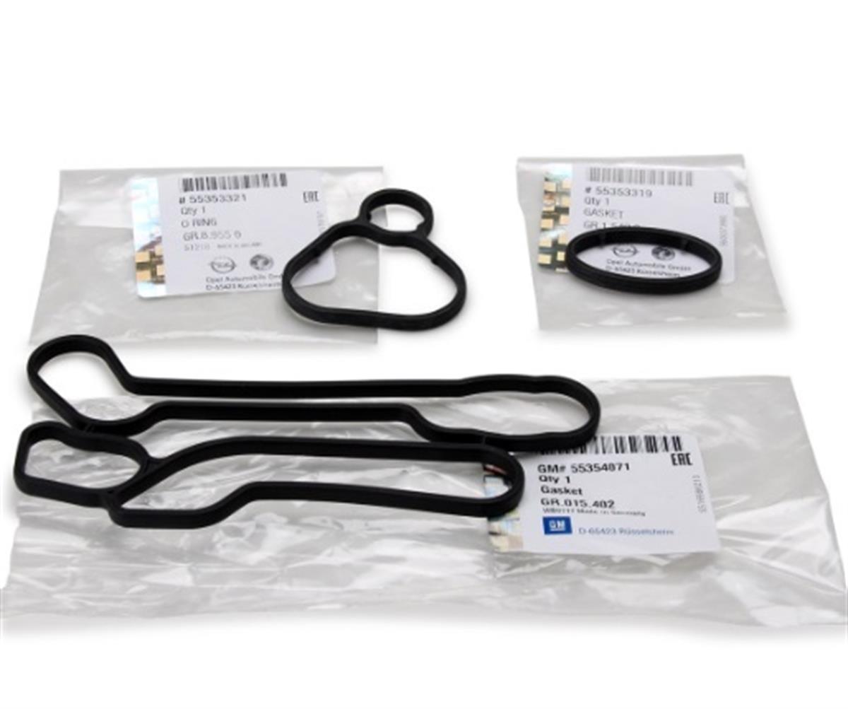 Opel Astra J 1.6 Benzinli (A16LET) Turbo Yağ Soğutucu Oring Tamir Takımı 3lü Set Orjinal Marka 5650960-5650962-5650834