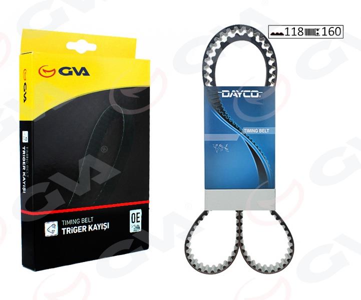 GVATriger Kayışı 118X160 Peugeot 207-208-308-2008-3008-5008-Part.Tepee-Berlın-Celysee-C3-C4-Ds3-Ds4 1GVA 58118160