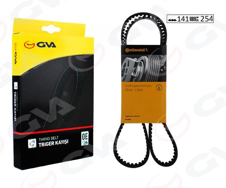 GVATriger Kayışı 141X254 Peugeot 207 Cc Sw 308 3008 Berlıngo C3 1.6Hdı 8V 08 Ford C-Max FıestaGVA 58141254C
