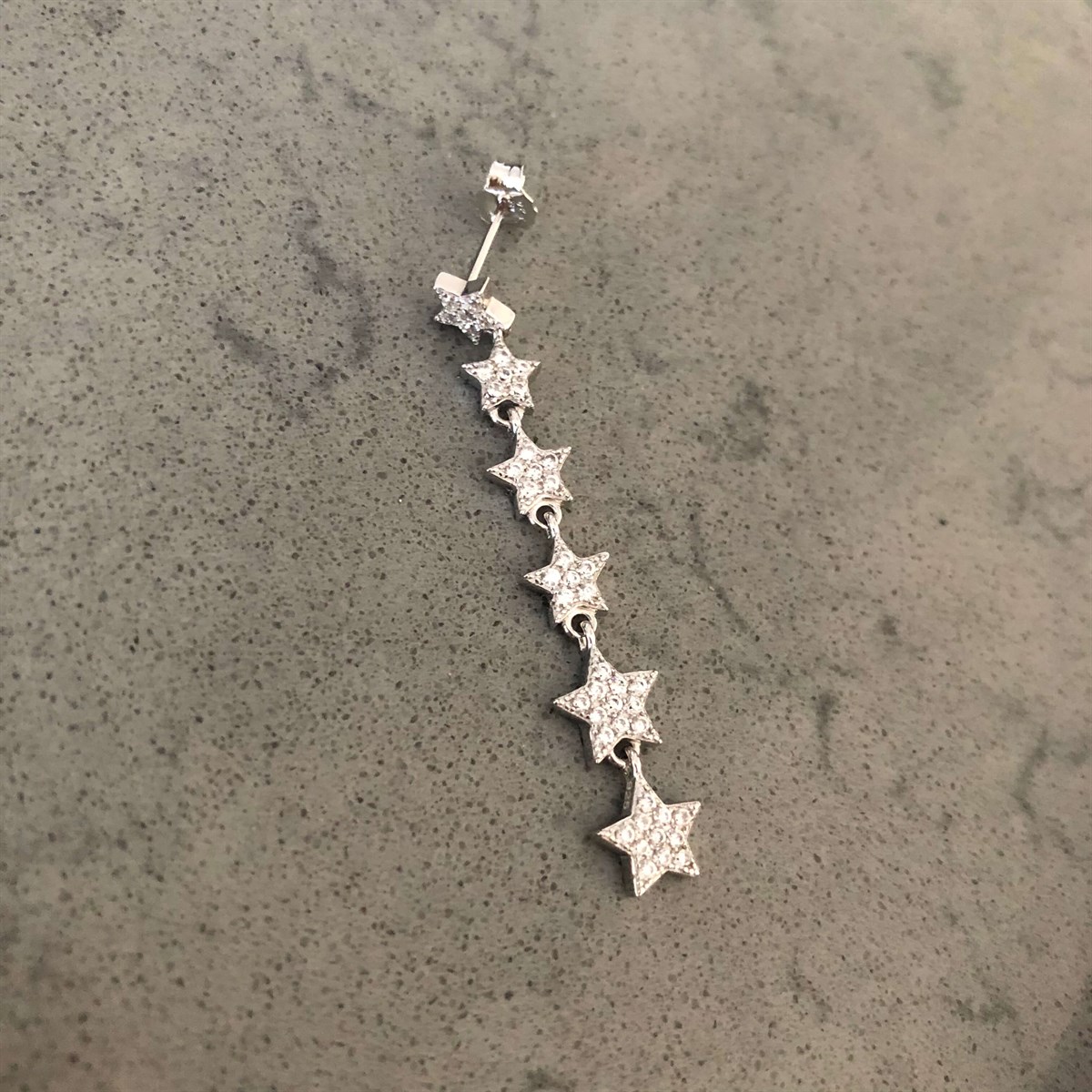 Altı Sıra Yıldız İthal Küpe 