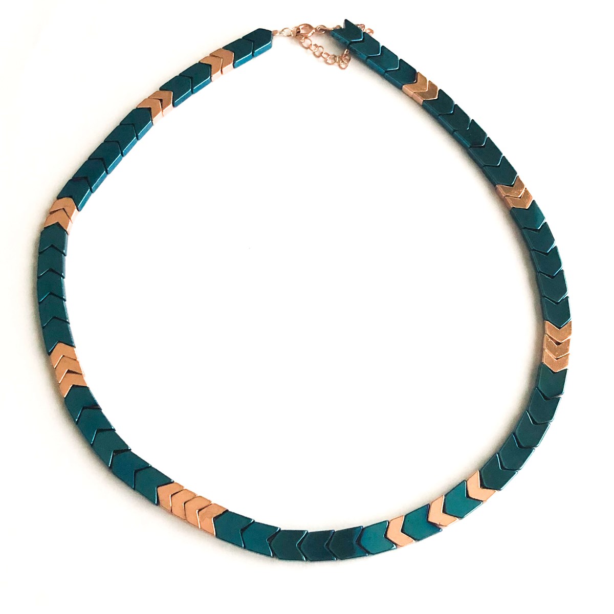 Balık Sırtı Hematit Kolye 