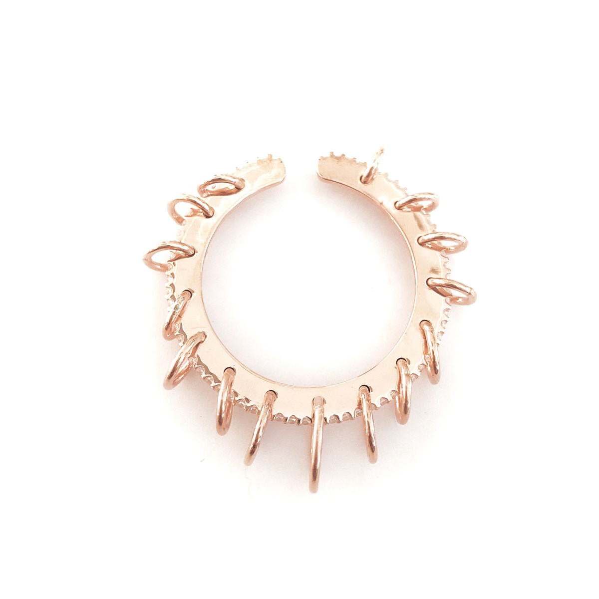 Büyük Boy Yuvarlak Halka Detay İthal Kıkırdak Küpe