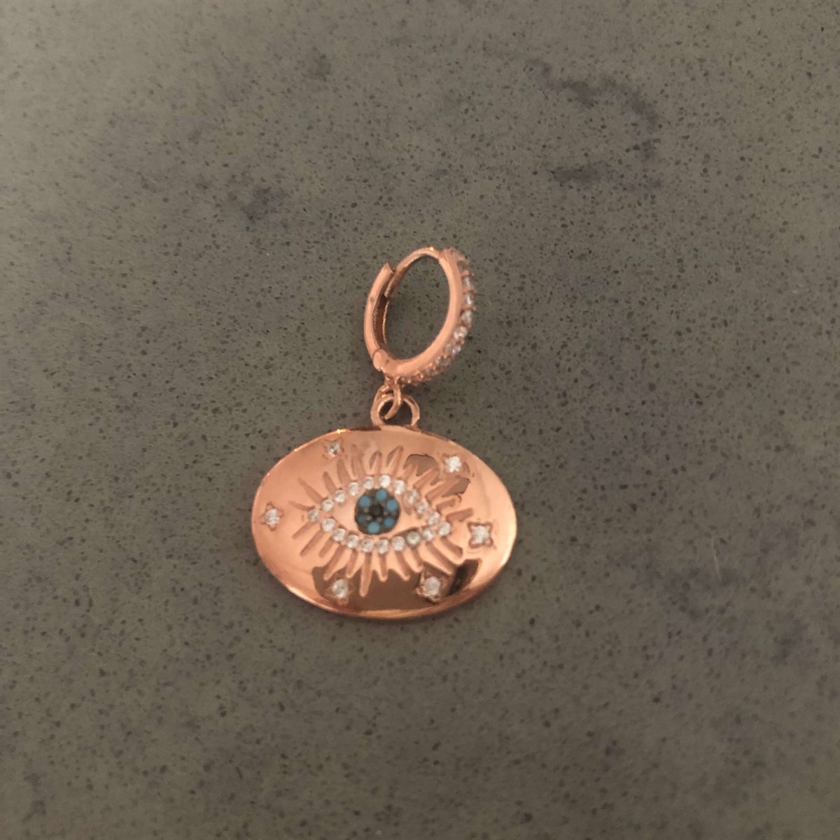 Göz Figür Oval Küpe