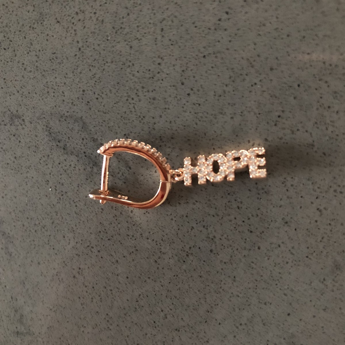 Hope Yazılı İthal Küpe