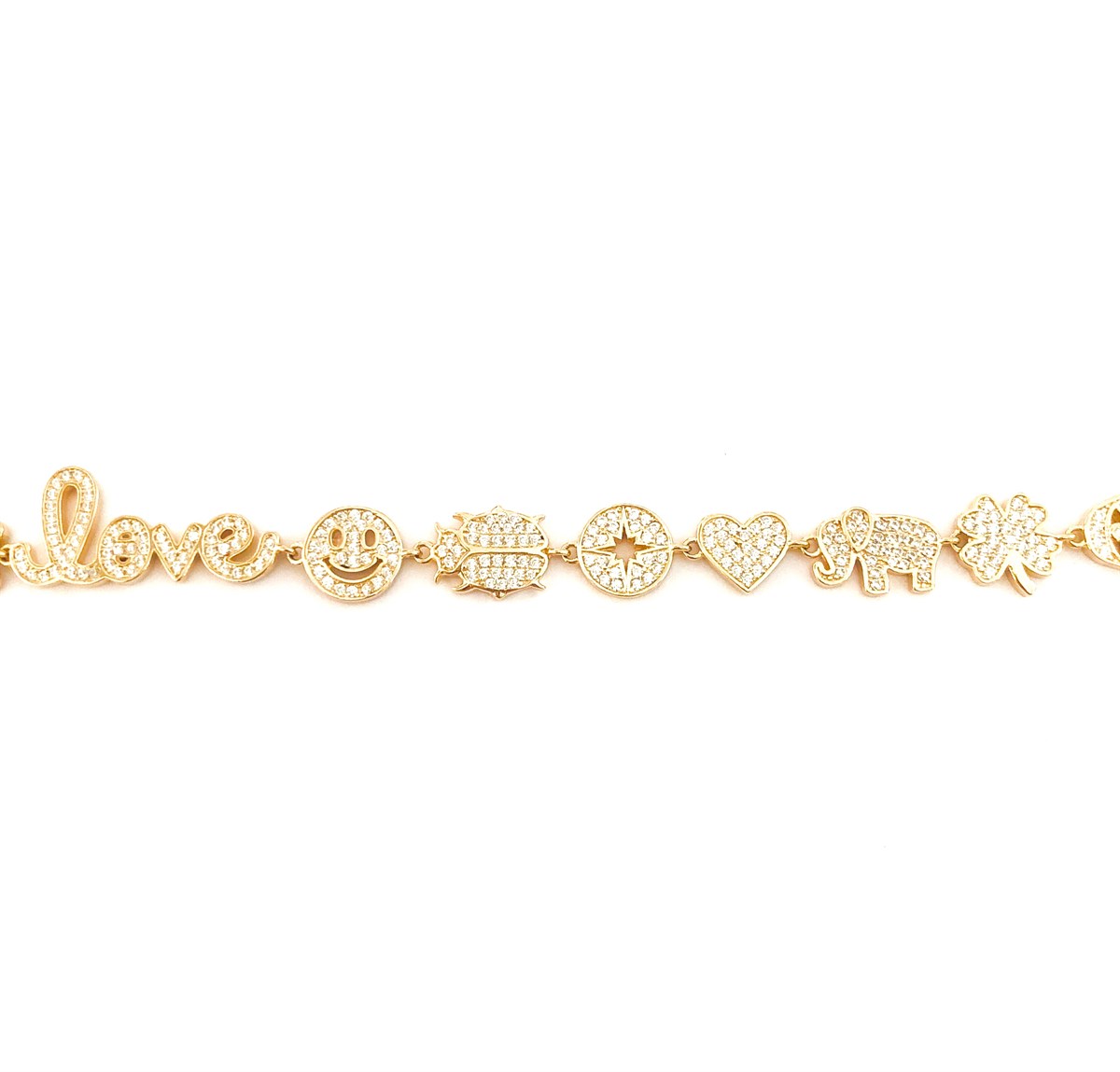 Love Yazılı Figürlü İthal Bileklik