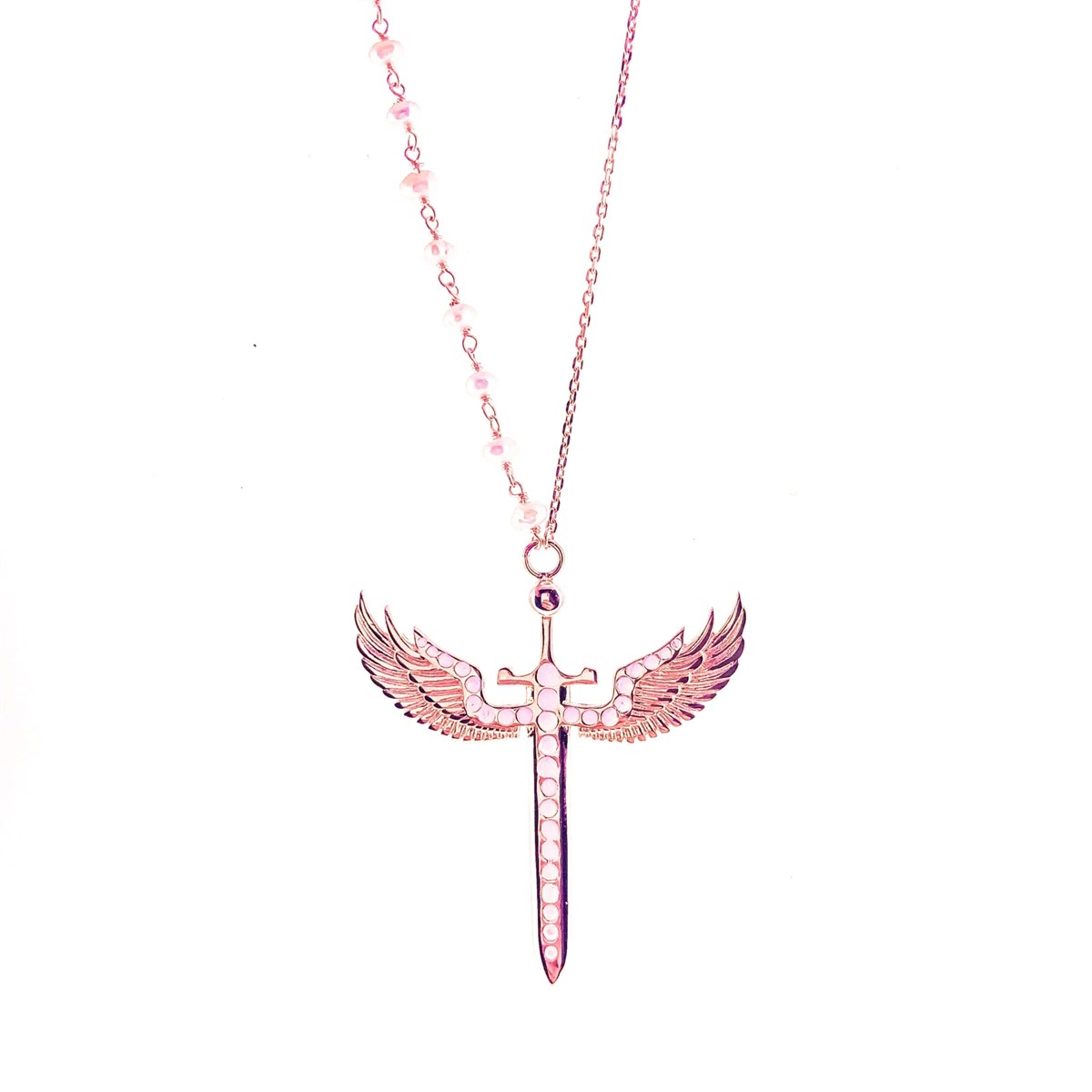 Melekli İncili Kolye