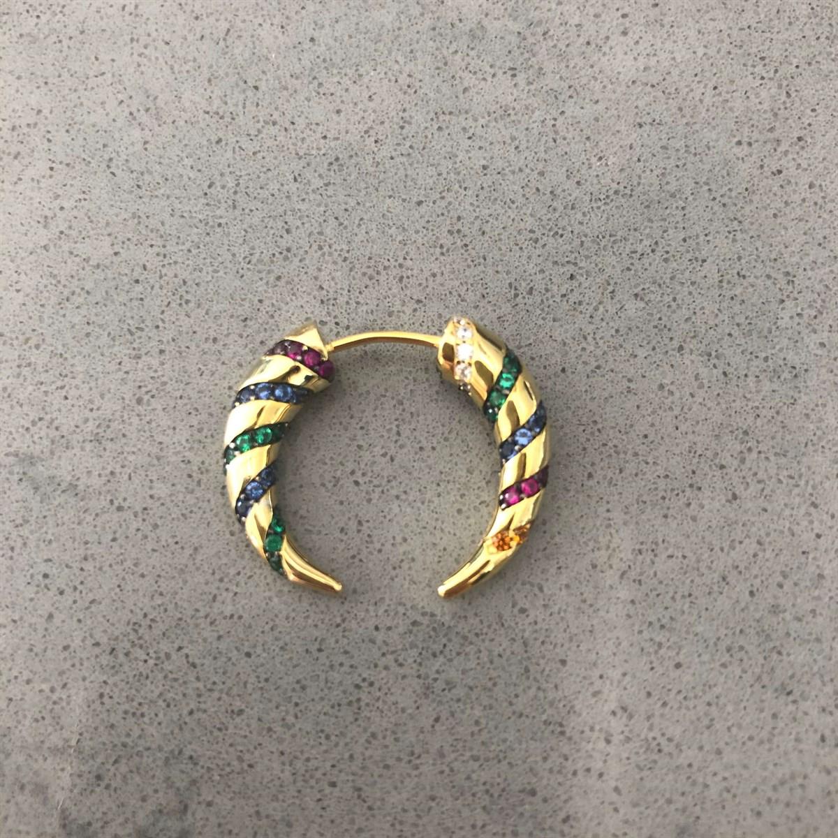 Multicolor Hilal İthal Küpe