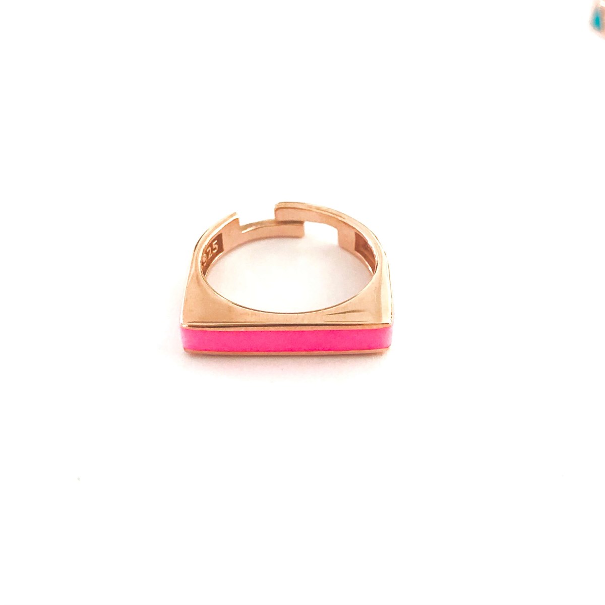 Neon Pembe Mine Yüzük