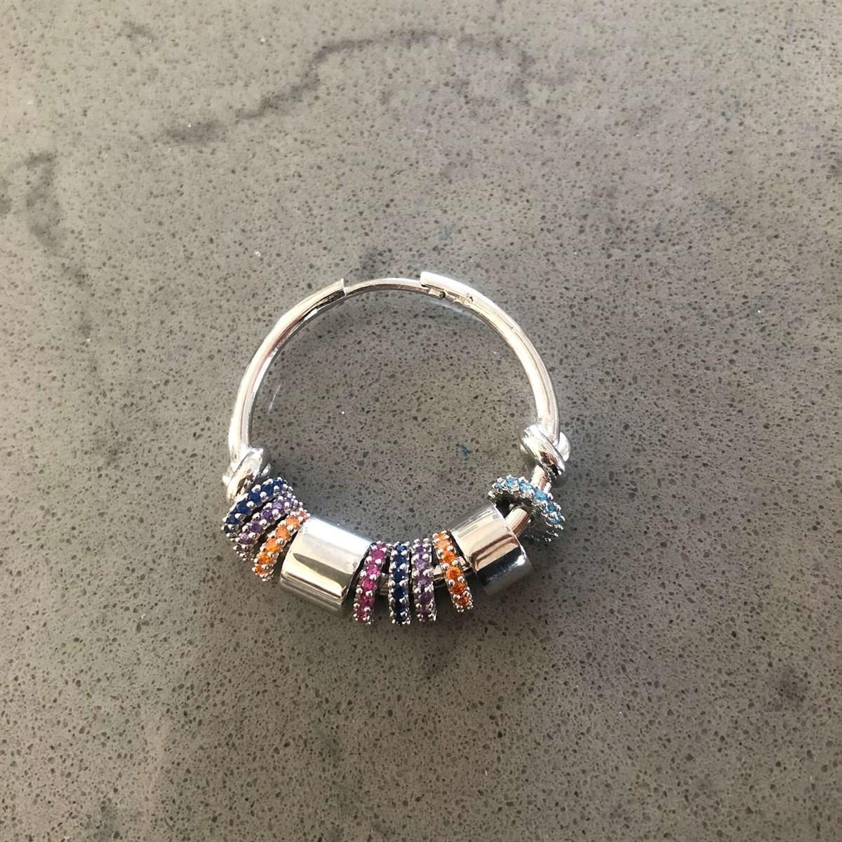 Renkli Mini Halka Detay Halka Küpe 2