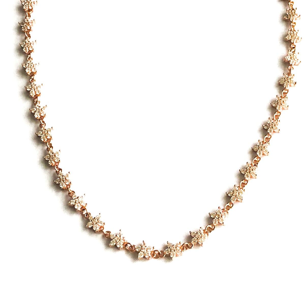 Taşlı Çiçek Figür İthal Kolye