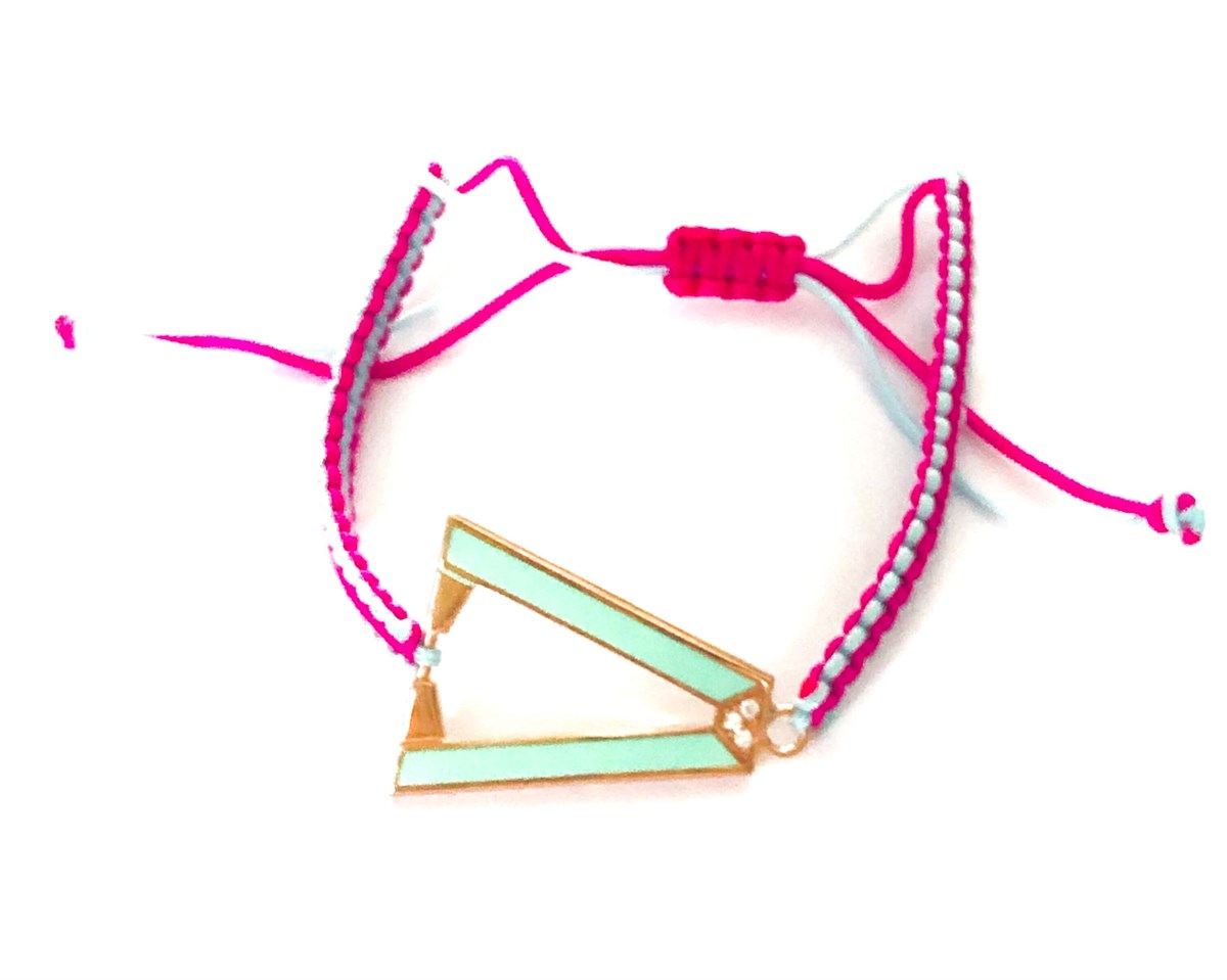 Üçgen Yeşil Mine Örgü Bileklik