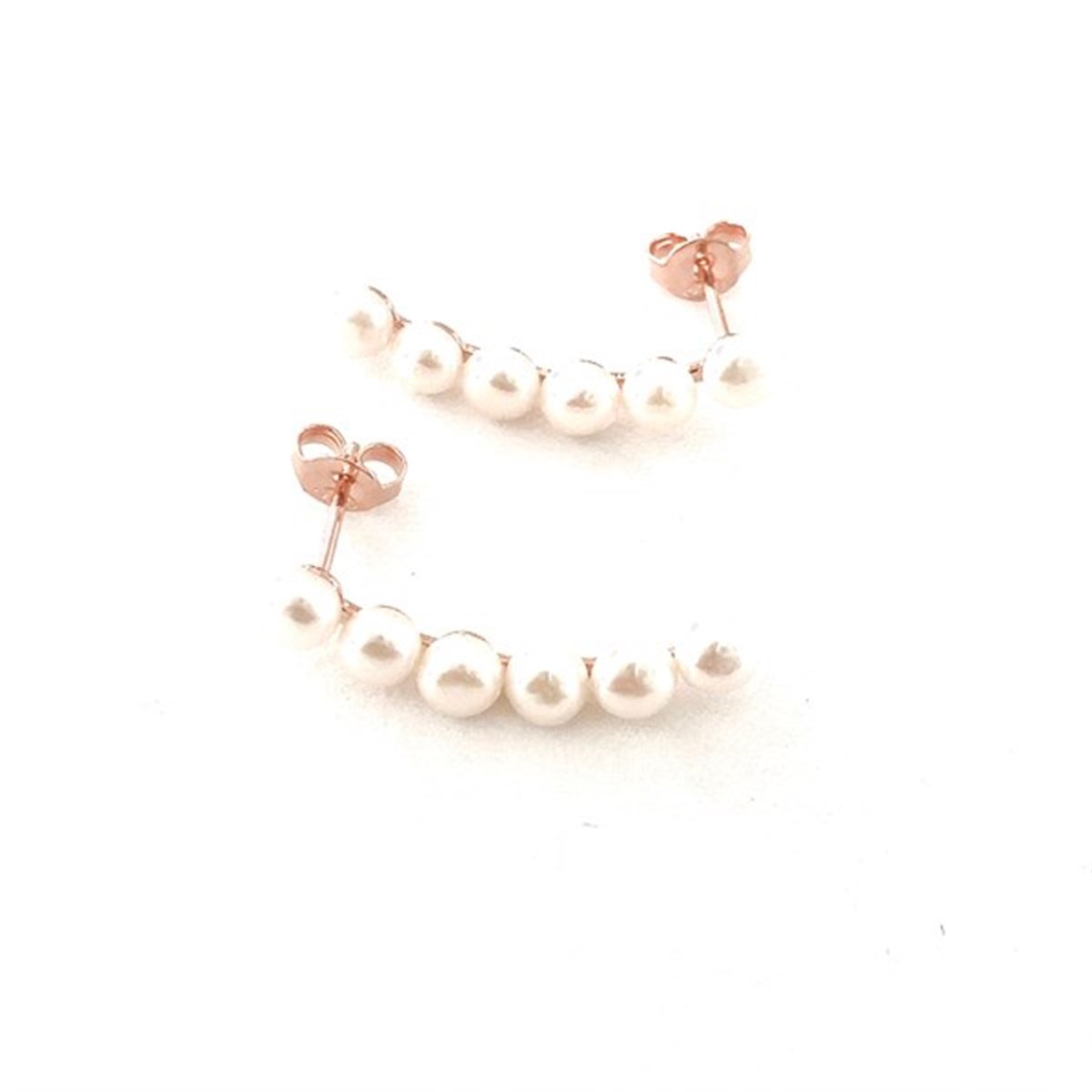 2,5 cm Uzun İnci İthal Küpe Rose