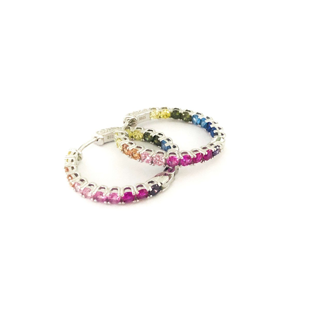 2,8 cm Multicolor Halka İthal Küpe