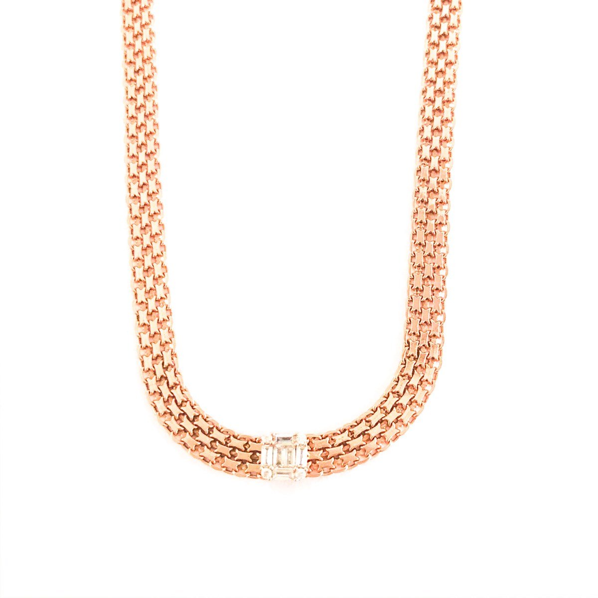 Baget Taş Kalın Zincir Choker