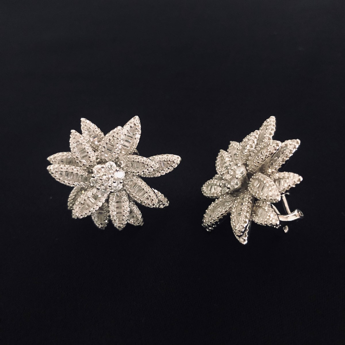 Çiçek Desenli İthal Küpe