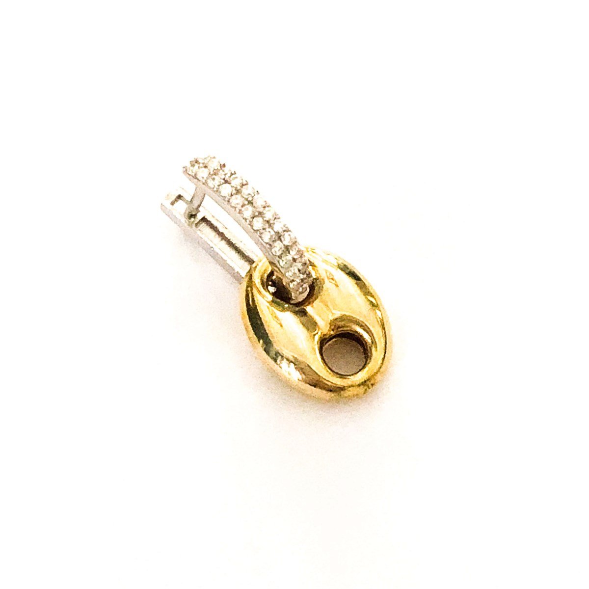 Çift Delik Gold Küpe 2