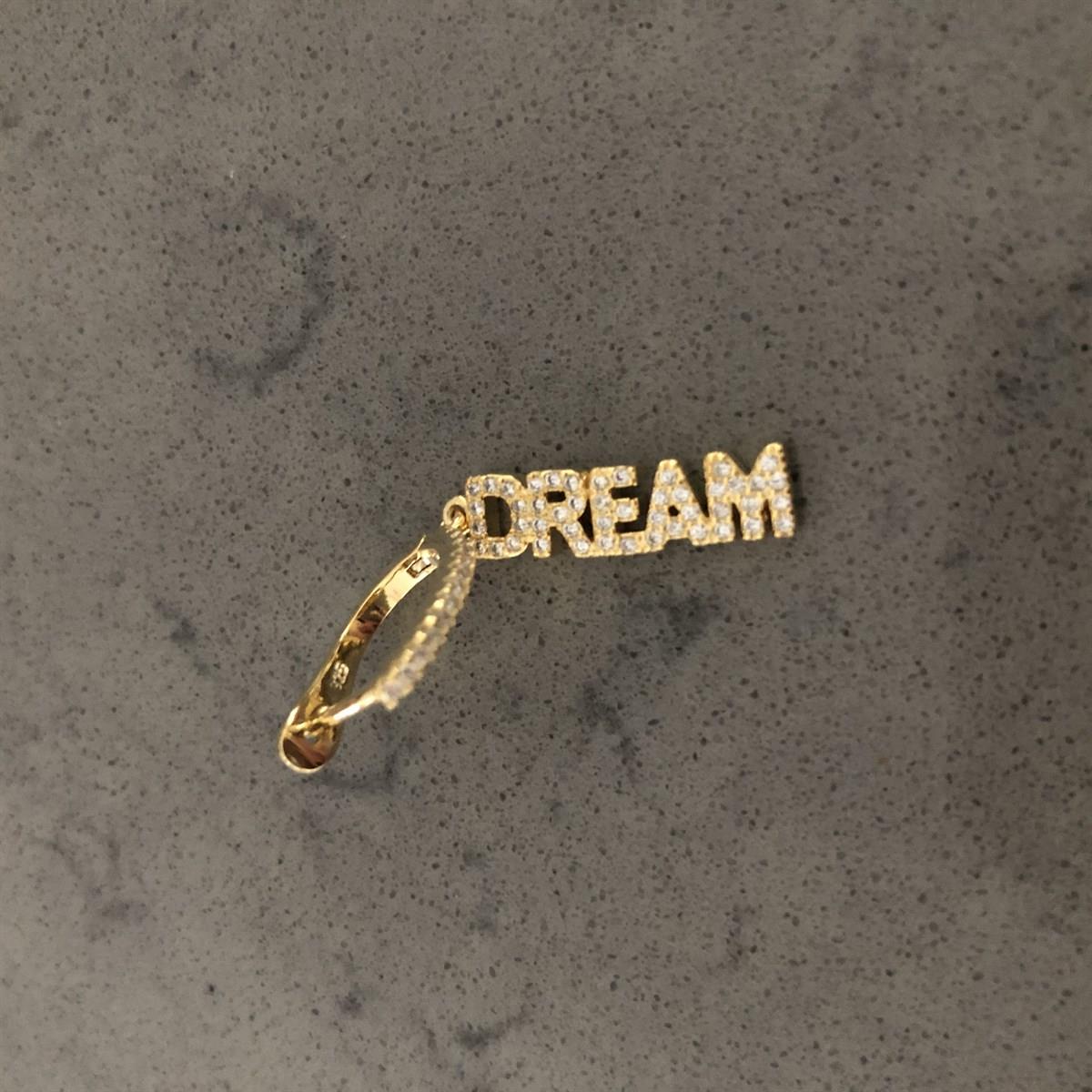 Dream Yazılı İthal Küpe (Rose)