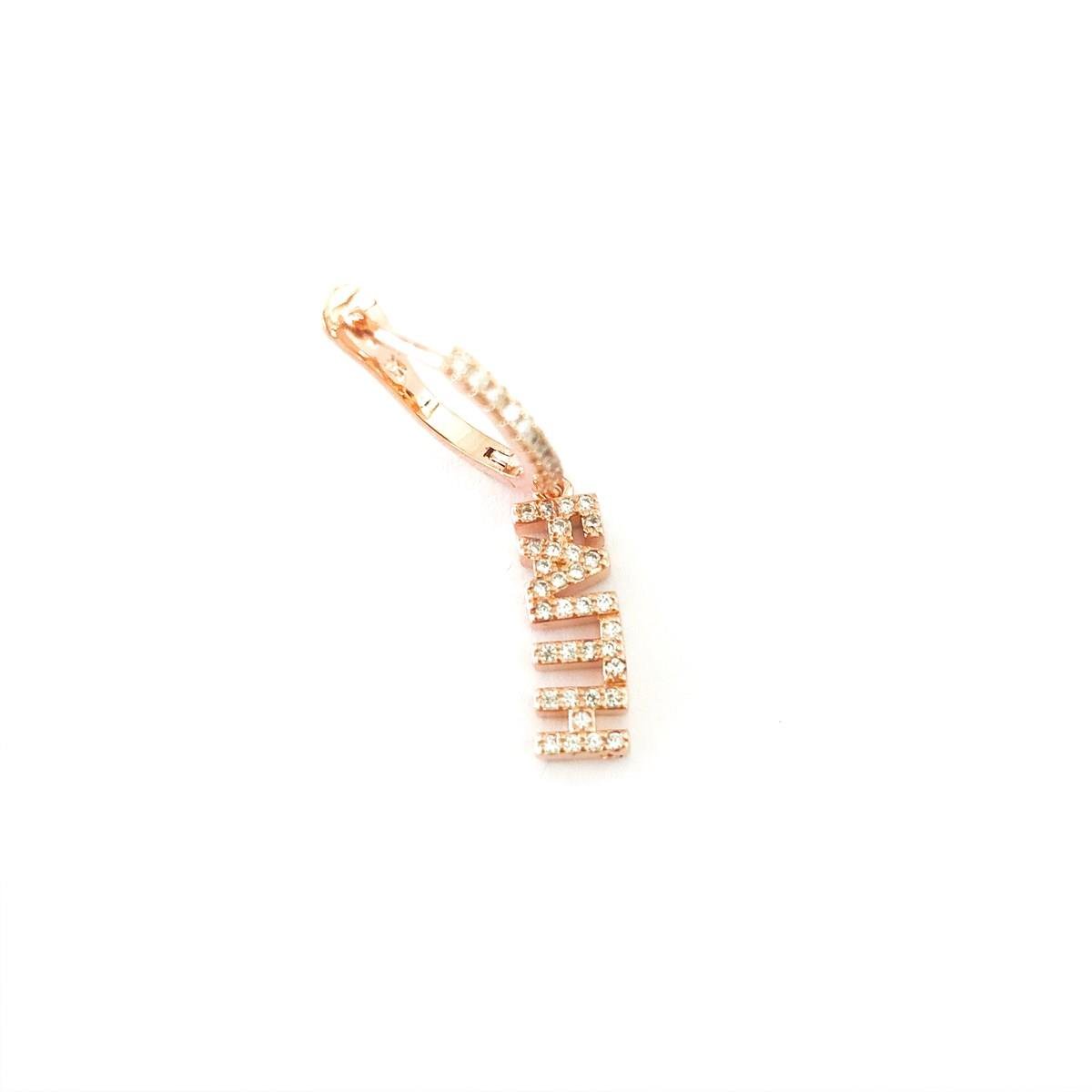 Faith Yazılı İthal Küpe (Gold)