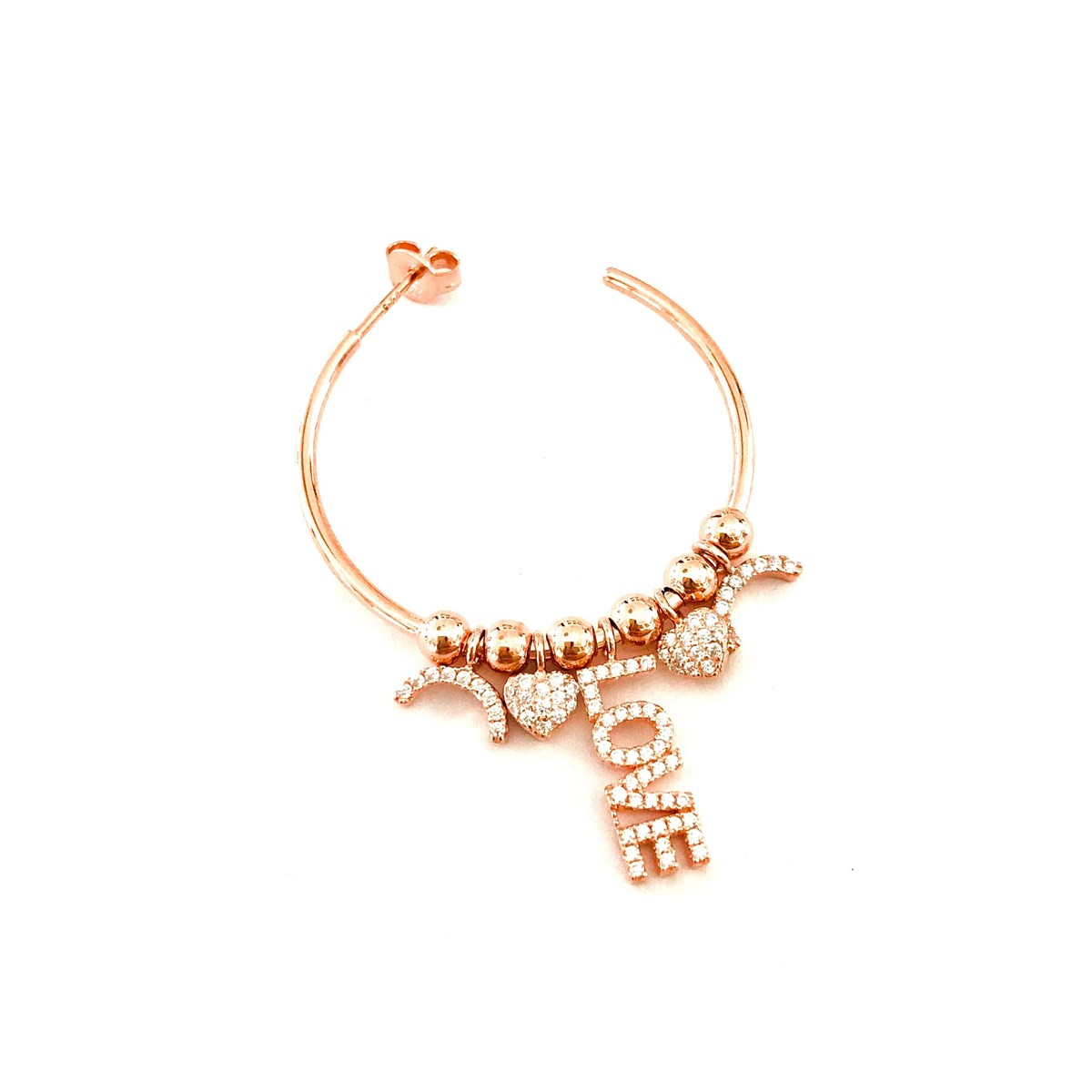 Love 3,5 cm Halka İthal Küpe