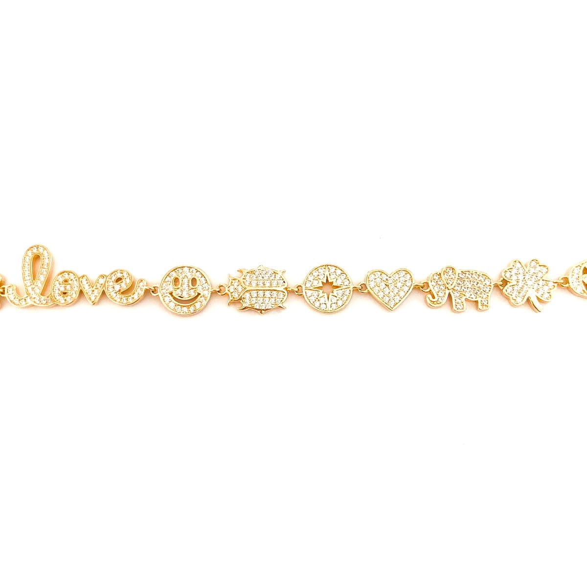 Love Yazılı Figürlü İthal Bileklik