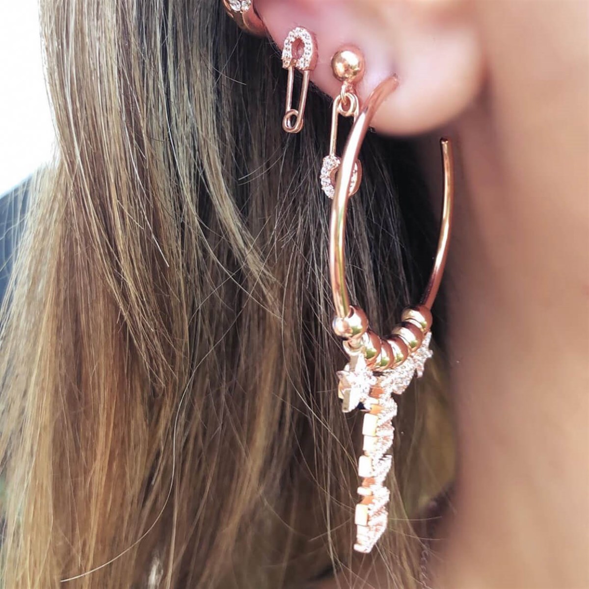 Mama 3,5 cm Halka İthal Küpe