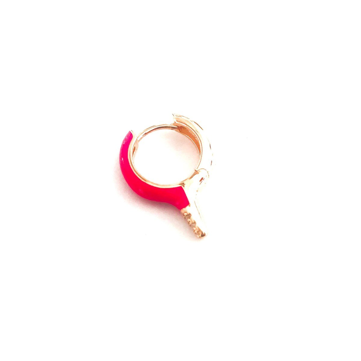 Neon Pembe Küçük Boy İthal Küpe